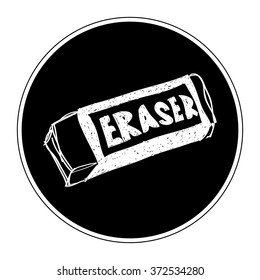 Simple hand drawn doodle of an eraser