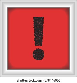 Simple hand drawn doodle of an exclamation mark