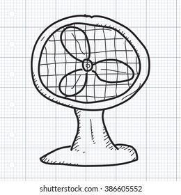 Simple hand drawn doodle of a fan
