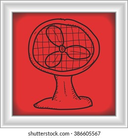 Simple hand drawn doodle of a fan