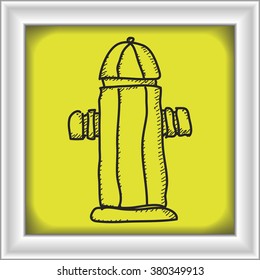 Simple hand drawn doodle of a fire hydrant