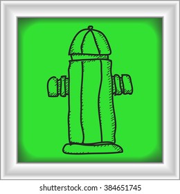 Simple hand drawn doodle of a fire hydrant