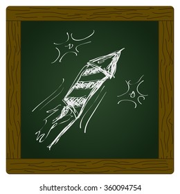 Simple hand drawn doodle of a firework