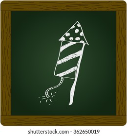 Simple hand drawn doodle of a firework
