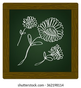 Simple hand drawn doodle of a flower