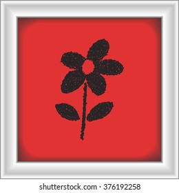 Simple hand drawn doodle of a flower