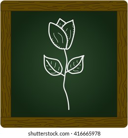 Simple hand drawn doodle of a flower