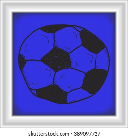 Simple hand drawn doodle of a football