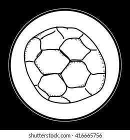 Simple hand drawn doodle of a football