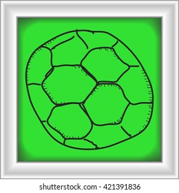 Simple hand drawn doodle of a football