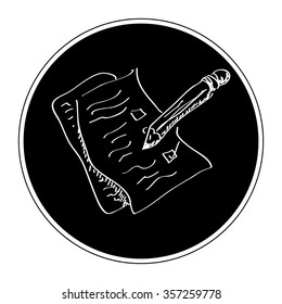 Simple hand drawn doodle of a form
