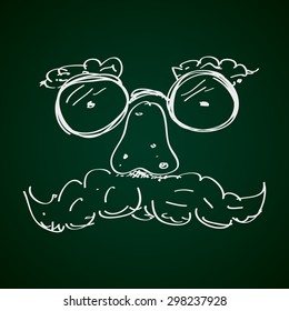 Simple hand drawn doodle of a funny face