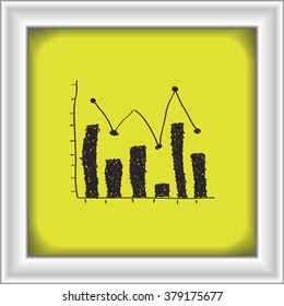 Simple hand drawn doodle of a graph
