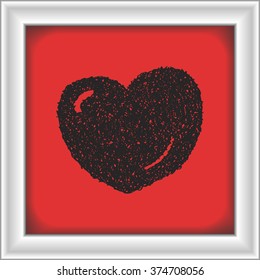 Simple hand drawn doodle of a heart