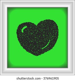 Simple hand drawn doodle of a heart