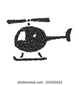 Simple hand drawn doodle of a helicopter