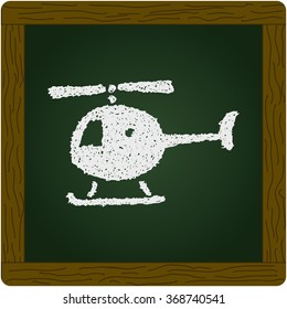Simple hand drawn doodle of a helicopter