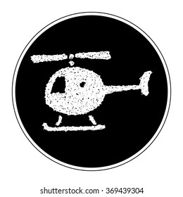 Simple hand drawn doodle of a helicopter