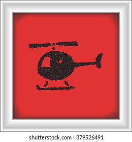Simple hand drawn doodle of a helicopter