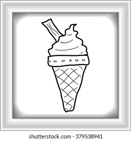 Simple hand drawn doodle of an ice cream