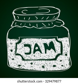 Simple hand drawn doodle of a jam jar
