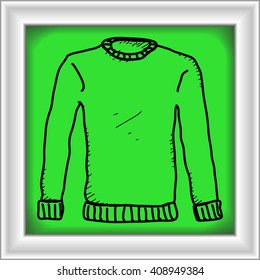 Simple hand drawn doodle of a jumper