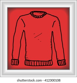 Simple hand drawn doodle of a jumper