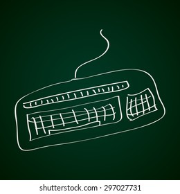 Simple hand drawn doodle of a keyboard