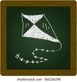 Simple hand drawn doodle of a kite