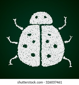 Simple hand drawn doodle of a ladybird