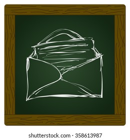 Simple hand drawn doodle of a letter
