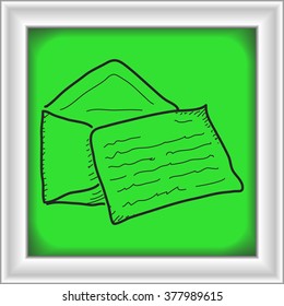 Simple hand drawn doodle of a letter
