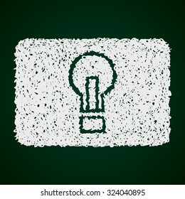 Simple hand drawn doodle of a light button