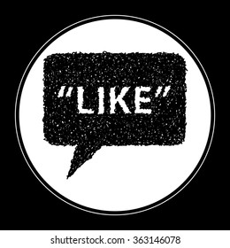 Simple hand drawn doodle of a like symbol