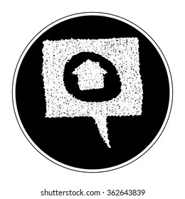 Simple hand drawn doodle of a location marker