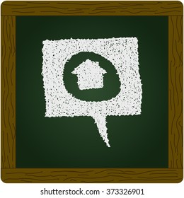 Simple hand drawn doodle of a location marker