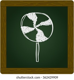 Simple hand drawn doodle of a lollipop