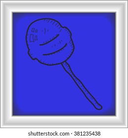 Simple hand drawn doodle of a lollipop