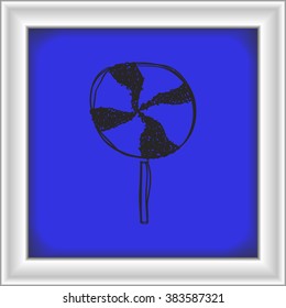 Simple hand drawn doodle of a lollipop