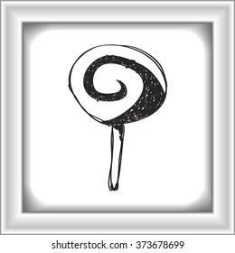 Simple hand drawn doodle of a lolly