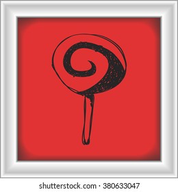 Simple hand drawn doodle of a lolly