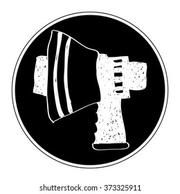 Simple hand drawn doodle of a megaphone