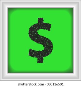 Simple hand drawn doodle of a money symbol