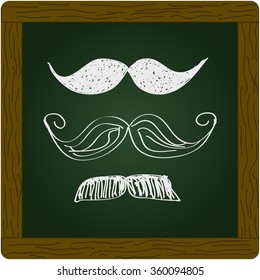 Simple hand drawn doodle of a moustache