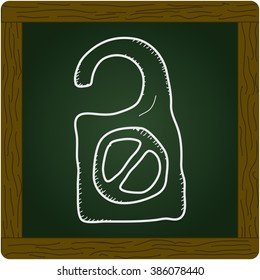 Simple hand drawn doodle of a no entry sign