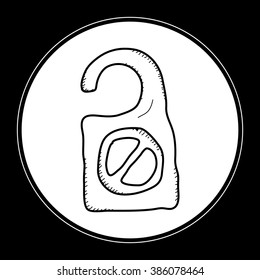 Simple hand drawn doodle of a no entry sign