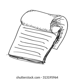 Simple hand drawn doodle of a notepad
