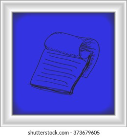 Simple hand drawn doodle of a notepad