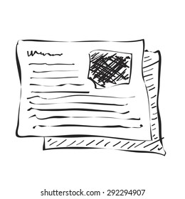 Simple hand drawn doodle of a page