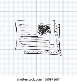Simple hand drawn doodle of a page